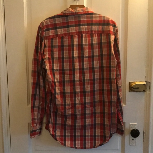Timberland Red Plaid Button Up - Picture 2 of 3